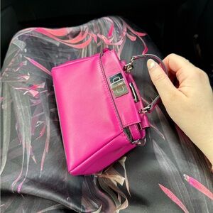 Fendi Micro Leather Peekaboo in Magenta